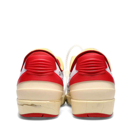 DJ4375-106 Off-White �~ Nike Air Jordan 2 Low White and Varsity Red (Men's)