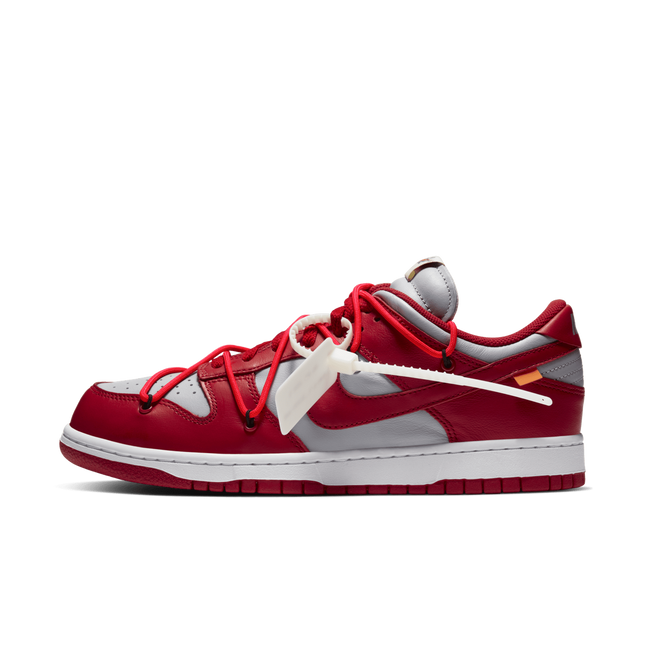 CT0856-600 Off-White �~ Nike Dunk Low University Red Wolf Grey (Men's)