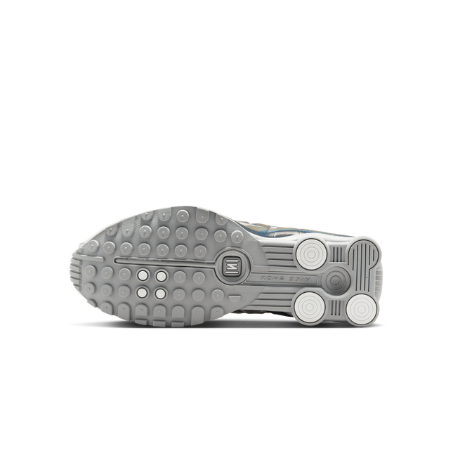 IB7703-100 Nike Shox R4 Summit White and Metallic Silver (Women's)