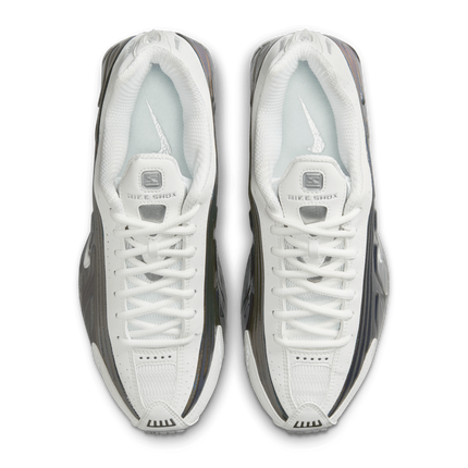 IB7703-100 Nike Shox R4 Summit White and Metallic Silver (Women's)