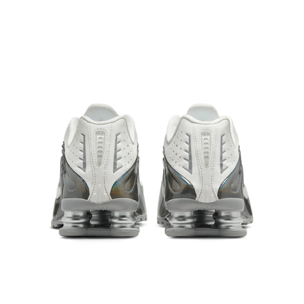 IB7703-100 Nike Shox R4 Summit White and Metallic Silver (Women's)