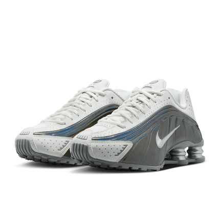 IB7703-100 Nike Shox R4 Summit White and Metallic Silver (Women's)