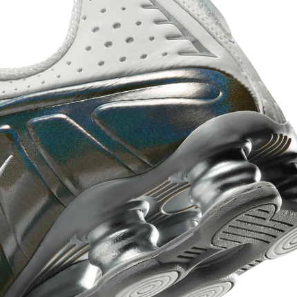 IB7703-100 Nike Shox R4 Summit White and Metallic Silver (Women's)