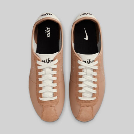 HQ1841-200 Nike Cortez Leather Pale Shale Sail Gum Medium Brown Black (Women's)