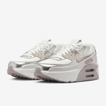 IB0170-101 Nike Air Max 90 LV8 Summit White Vast Grey Metallic (Women's)