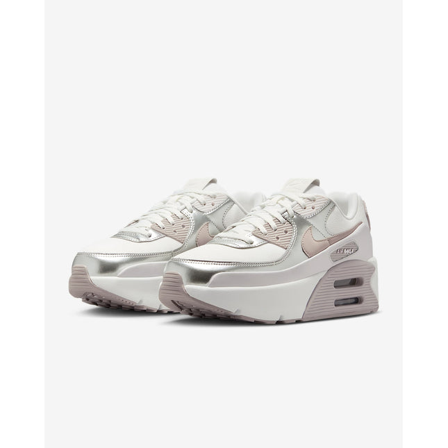 IB0170-101 Nike Air Max 90 LV8 Summit White Vast Grey Metallic (Women's)
