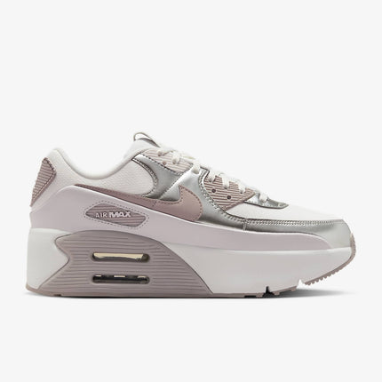 IB0170-101 Nike Air Max 90 LV8 Summit White Vast Grey Metallic (Women's)
