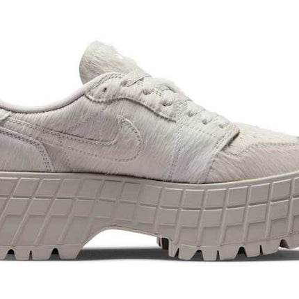 IB7210-001 Nike Air Jordan 1 Brooklyn Low Light Bone Metallic Silver (Women's)