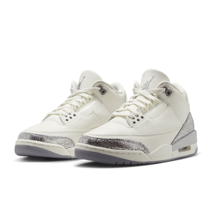 CK9246-100 Nike  Air Jordan 3 Retro Sail Metallic Silver (Women's)