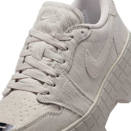 IB7210-001 Nike Air Jordan 1 Brooklyn Low Light Bone Metallic Silver (Women's)