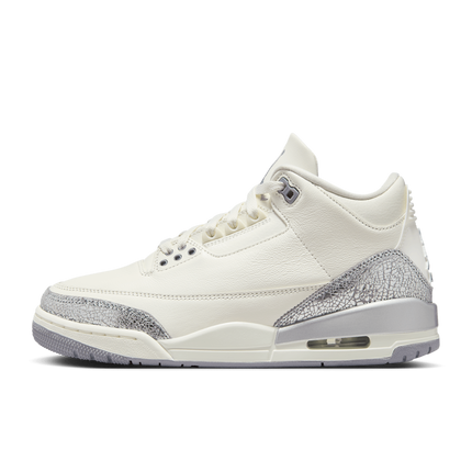 CK9246-100 Nike  Air Jordan 3 Retro Sail Metallic Silver (Women's)