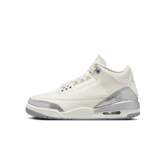 CK9246-100 Nike  Air Jordan 3 Retro Sail Metallic Silver (Women's)