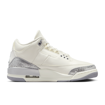CK9246-100 Nike  Air Jordan 3 Retro Sail Metallic Silver (Women's)