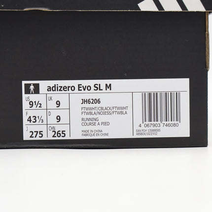 JH6206 adidas Adizero Evo SL Footwear White Core Black (Men's)