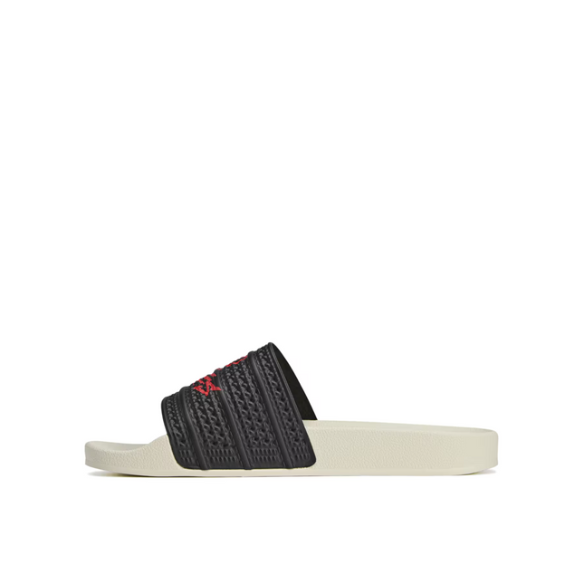 JR9152 100 Thieves �~ adidas Originals Adilette Core BlackRed (Men's)
