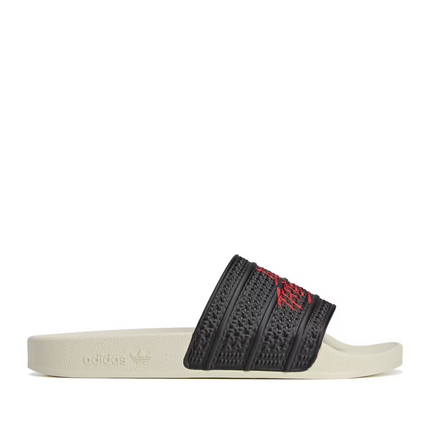 JR9152 100 Thieves �~ adidas Originals Adilette Core BlackRed (Men's)