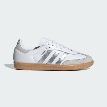 JI2725 adidas Originals Samba OG Cloud White Silver Metallic Grey One (Women's)