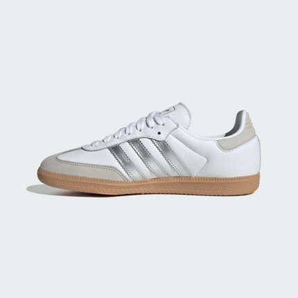 JI2725 adidas Originals Samba OG Cloud White Silver Metallic Grey One (Women's)
