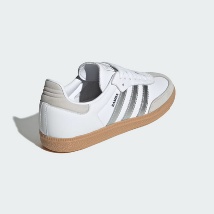 JI2725 adidas Originals Samba OG Cloud White Silver Metallic Grey One (Women's)