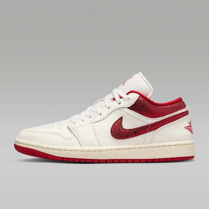HJ9338-106 Nike  Air Jordan 1 Low SE Sail Team Red Varsity Red (Women's)