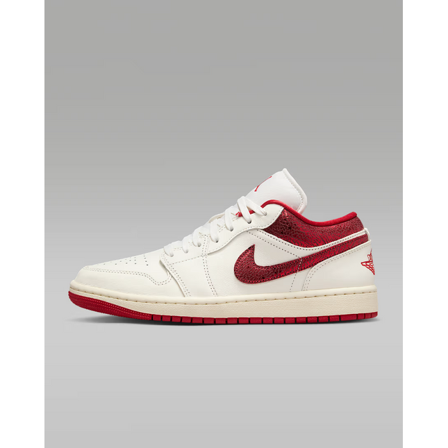 HJ9338-106 Nike  Air Jordan 1 Low SE Sail Team Red Varsity Red (Women's)