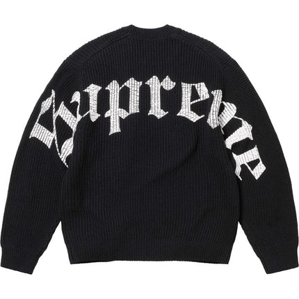 Supreme Old English Printed Sweater Black
