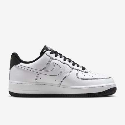IB6543-101 Nike Air Force 1 Low White Black  (Women's)