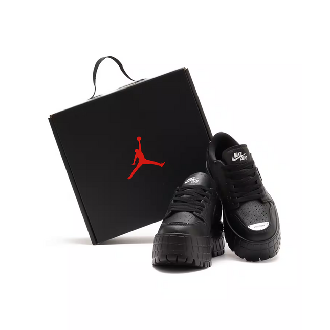 HF3184-001 Nike Air Jordan 1 Brooklyn Low Triple Black (Women's)