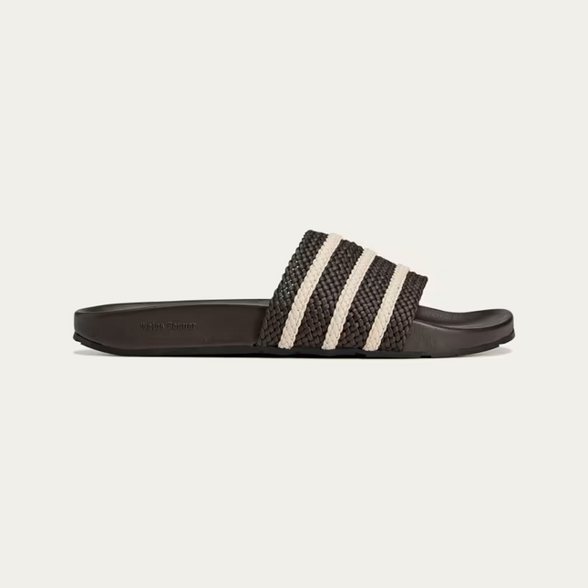 JR0229 Wales Bonner adidas Originals Adilette Dark Brown Wonder White (Men's)