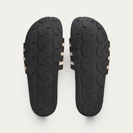 JR0229 Wales Bonner adidas Originals Adilette Dark Brown Wonder White (Men's)