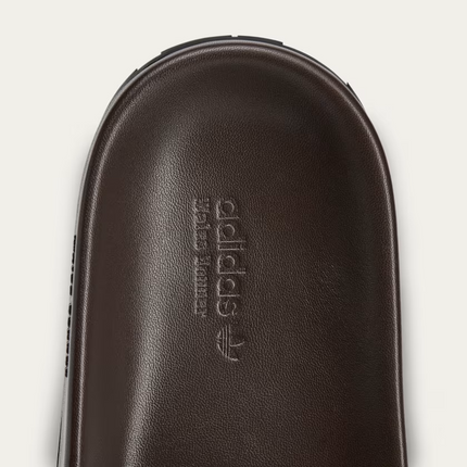 JR0229 Wales Bonner adidas Originals Adilette Dark Brown Wonder White (Men's)