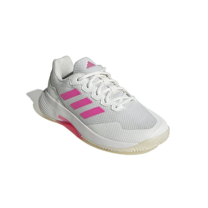 JP7723 adidas Gamecourt 2.0 Tennis Core White Lucid Pink Core Black (Women's)