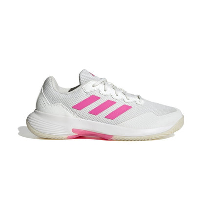 JP7723 adidas Gamecourt 2.0 Tennis Core White Lucid Pink Core Black (Women's)