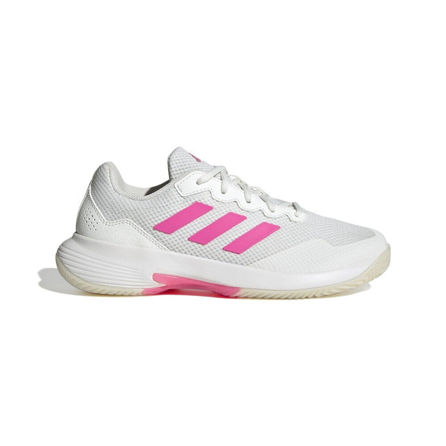 JP7723 adidas Gamecourt 2.0 Tennis Core White Lucid Pink Core Black (Women's)