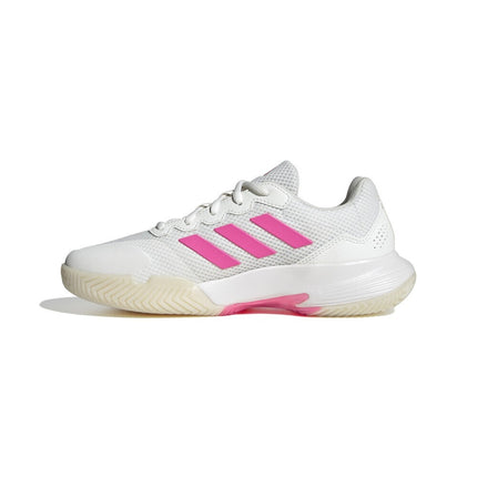JP7723 adidas Gamecourt 2.0 Tennis Core White Lucid Pink Core Black (Women's)