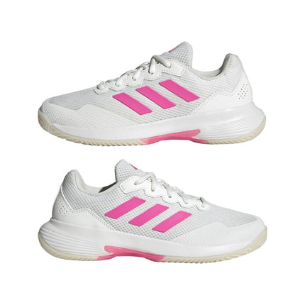 JP7723 adidas Gamecourt 2.0 Tennis Core White Lucid Pink Core Black (Women's)