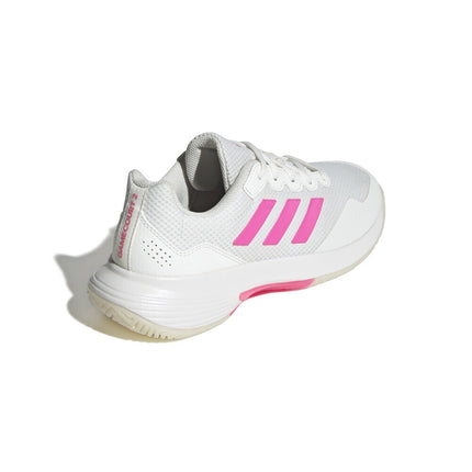JP7723 adidas Gamecourt 2.0 Tennis Core White Lucid Pink Core Black (Women's)