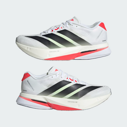 JS4934 adidas  Adizero Boston 13 Cloud White Core Black Lucid Red (Women's)