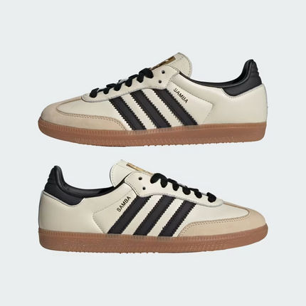 ID0478 adidas Originals  Samba OG Cream White Core Black Sandstrata (Women's)