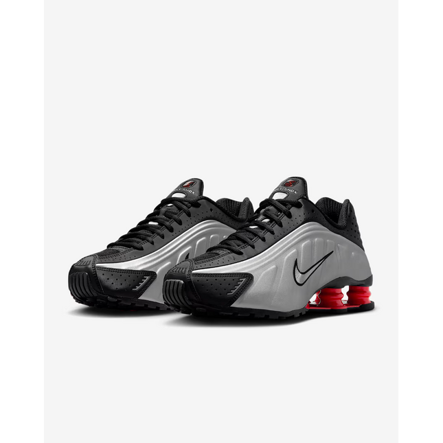 AR3565-011 Nike Shox R4 Black Light Crimson Metallic Silver 2025 (Men's)