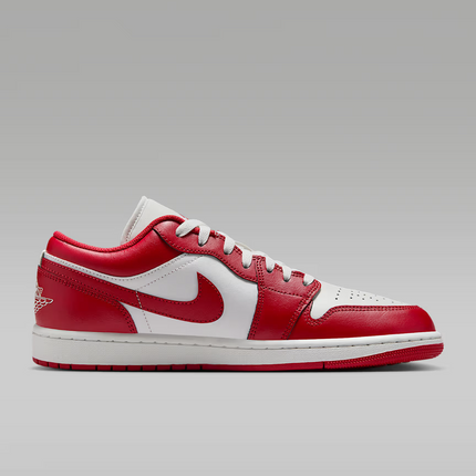 553558-166 Nike Air Jordan 1 Low Summit White Summit White Varsity Red (Men's)