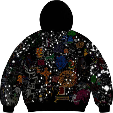 Supreme AOI Embroidered Hooded Work Jacket Black