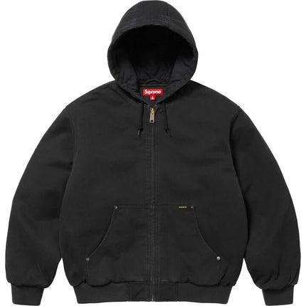 Supreme AOI Embroidered Hooded Work Jacket Black