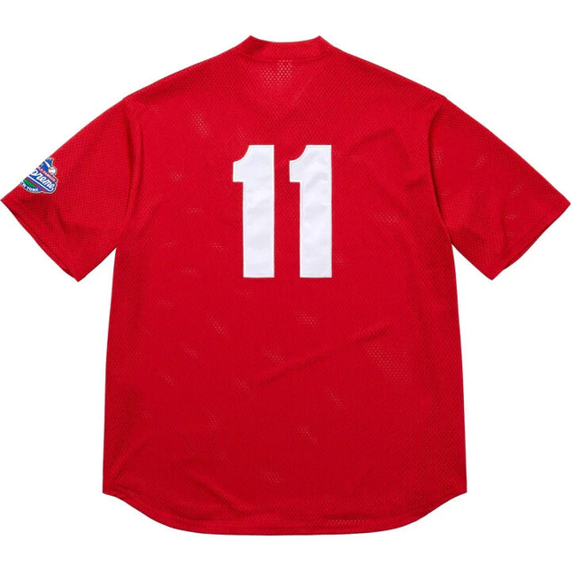 Supreme S Logo Baseball Henley Red