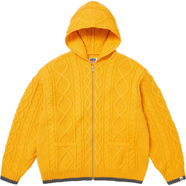 Supreme GOODENOUGH Zip Up Hooded Sweater Yellow