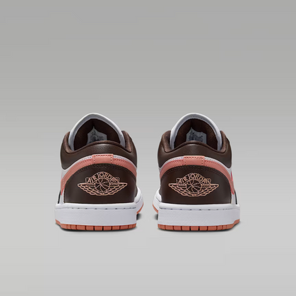 DC0774-182 Nike Air Jordan 1 Low Dark Brown White Pink (Women's)