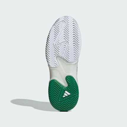 JP7237 adidas Barricade 13 Leather Tennis Shoes Gold Metallic Cloud White (Men's