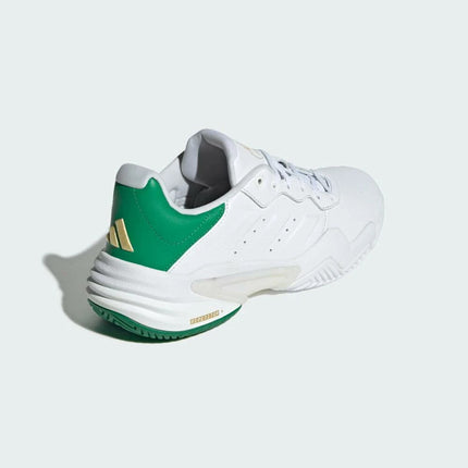 JP7237 adidas Barricade 13 Leather Tennis Shoes Gold Metallic Cloud White (Men's