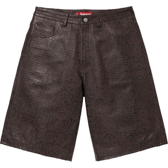 Supreme Baggy Leather Short Snakeskin