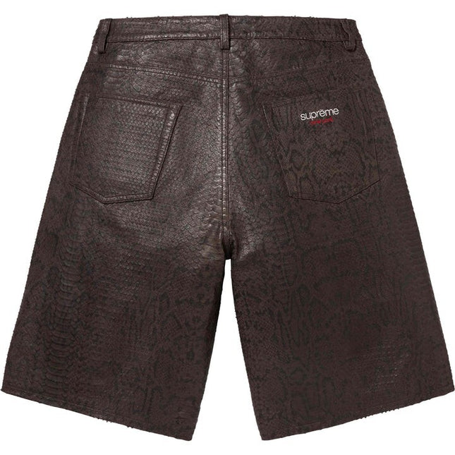 Supreme Baggy Leather Short Snakeskin